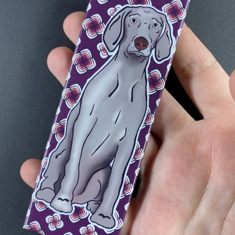 Psychedelic Weimaraner Dog Magnet Retro Decor Gift
